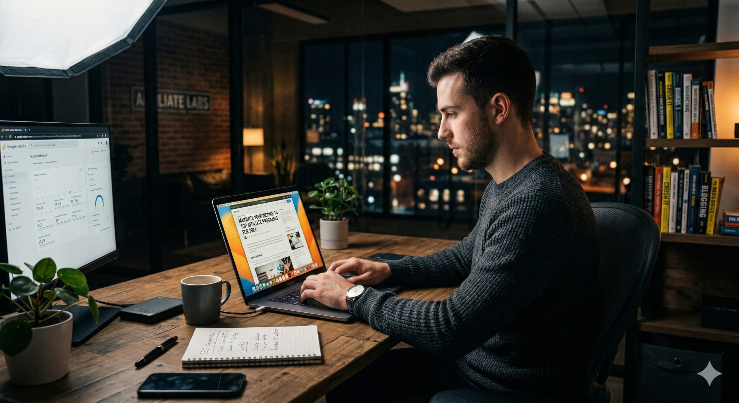 affilliate marketer writing blog article